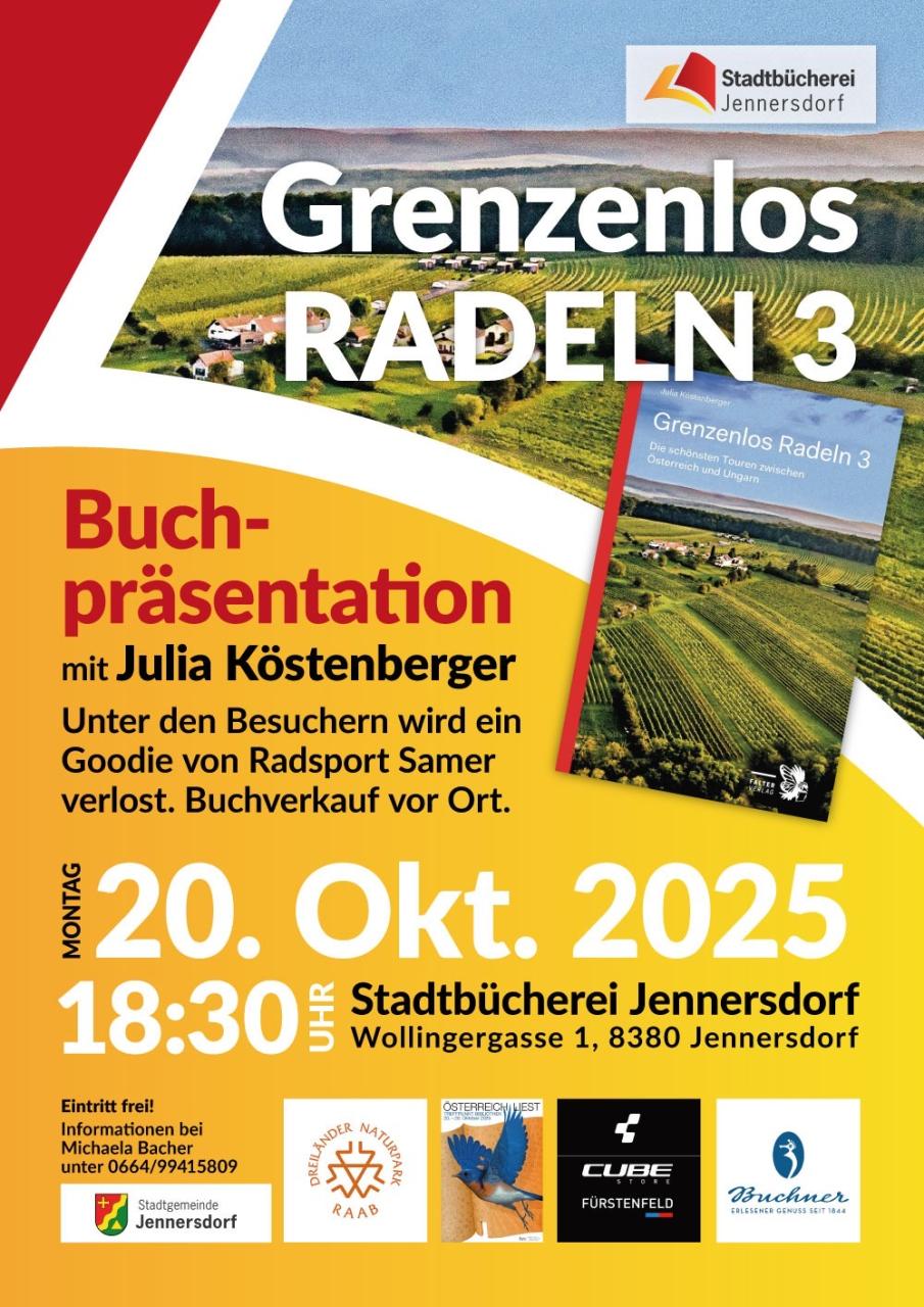 Plakat Österreich liest! Grenzenlos Radeln 3 20 10 205