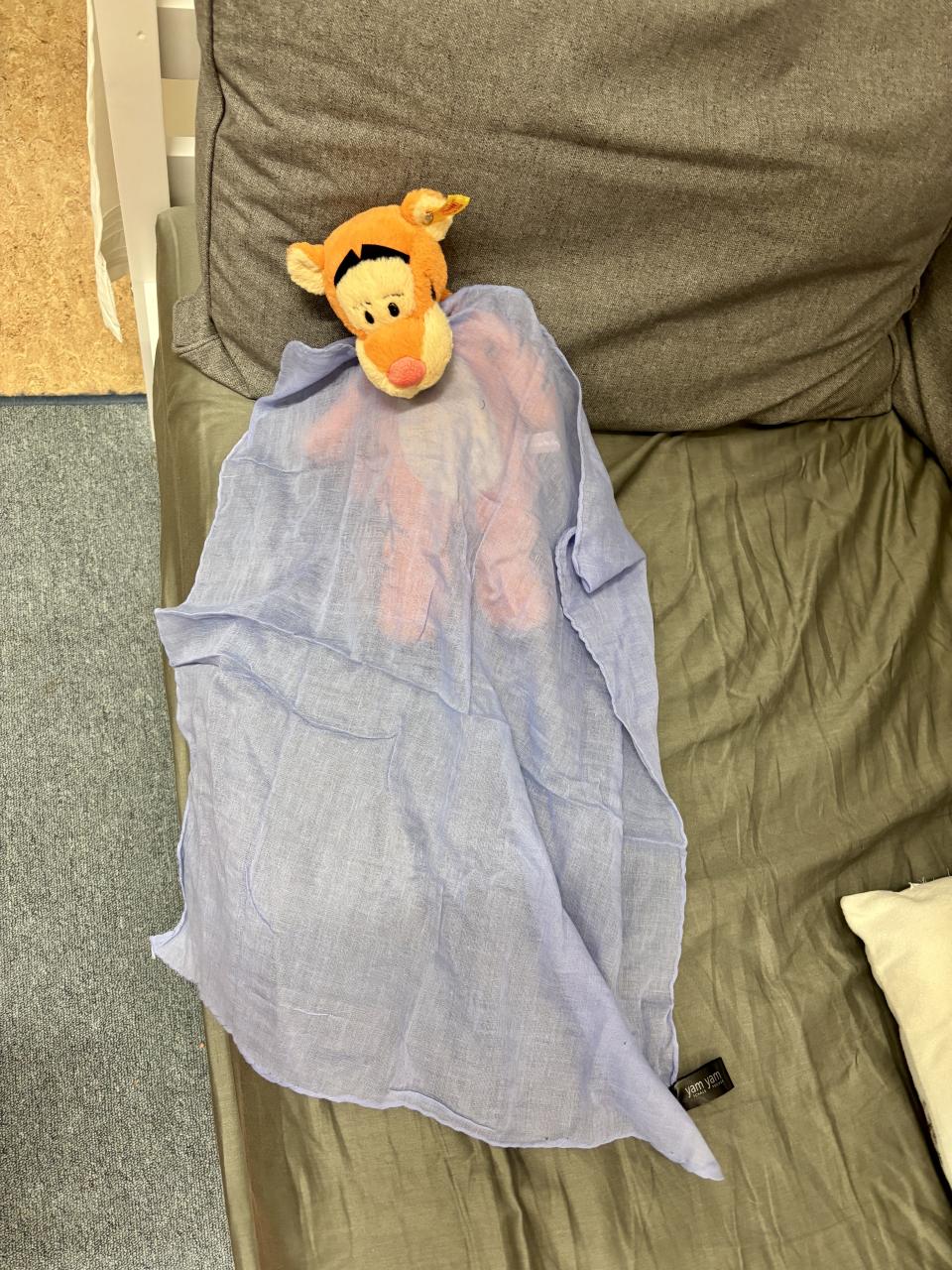 Kuscheltierübernachtungsparty Tigger ist schlaffertig