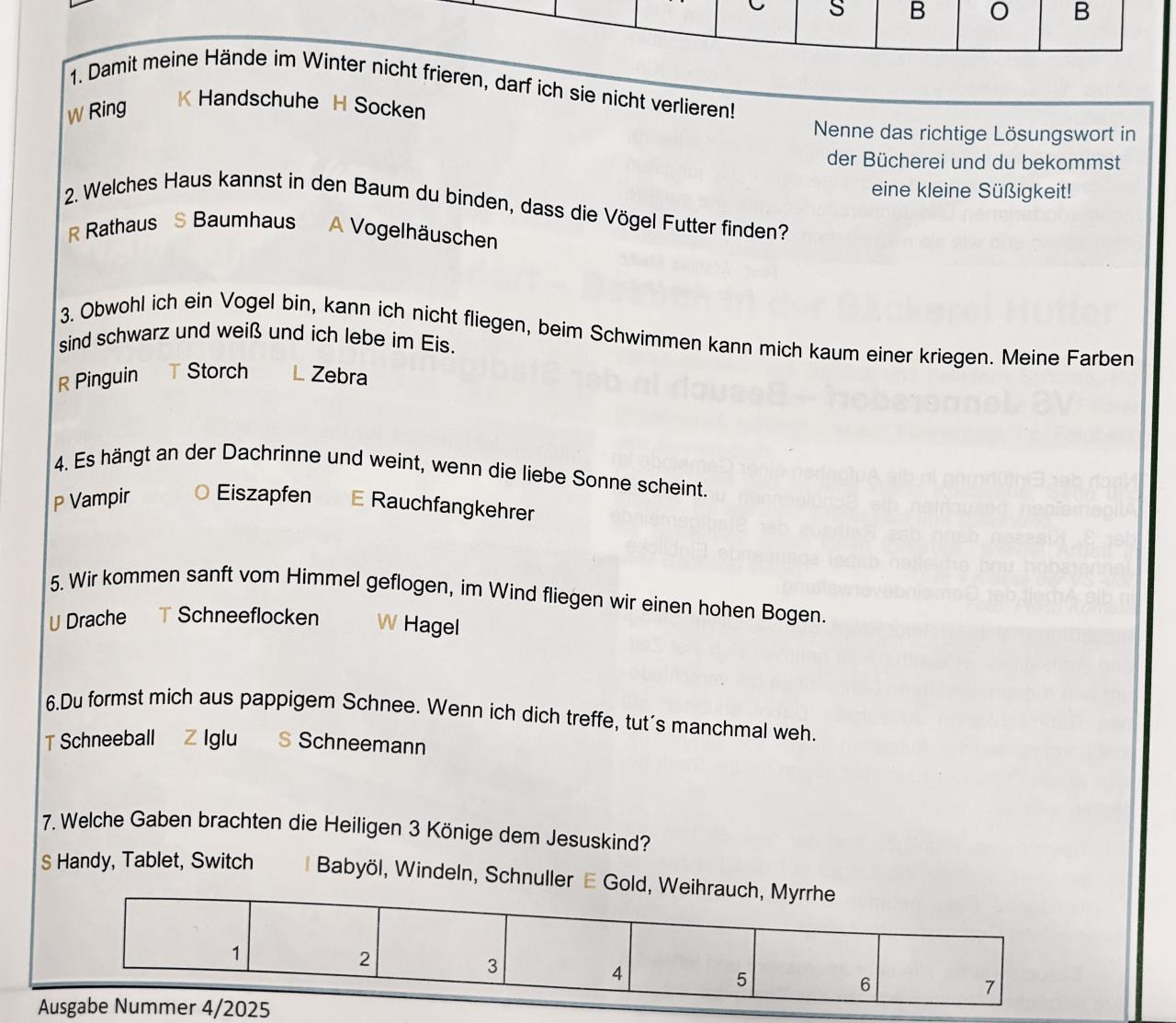 Stadtnachrichten Gewinnspiel 4 2025