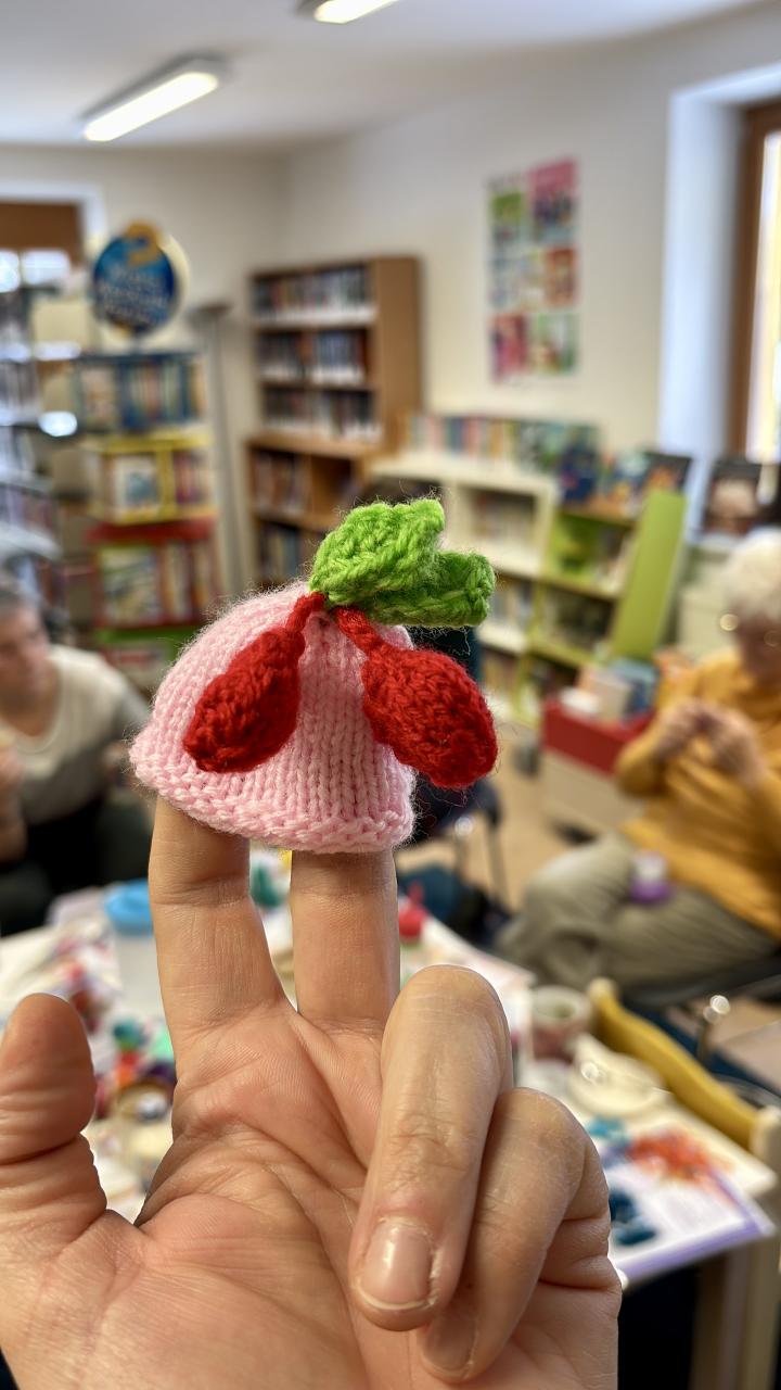 Das große Stricken Jänner 2026 Kirschmütze