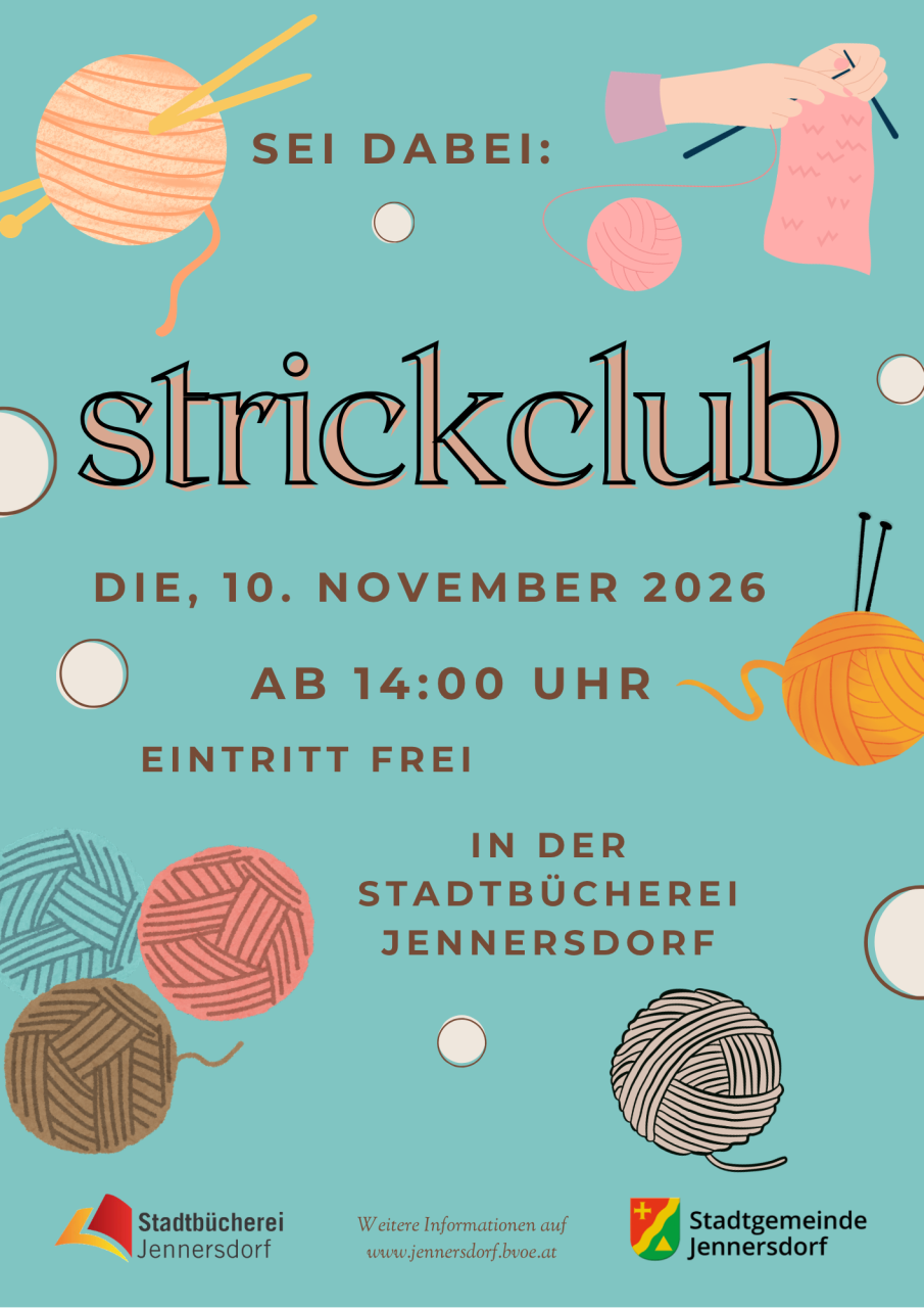 Strickclub Plakat 10. November 2026
