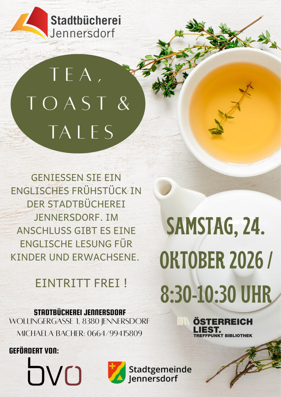 Tea, Toast & Tales Österreich liest! 24 10 2026