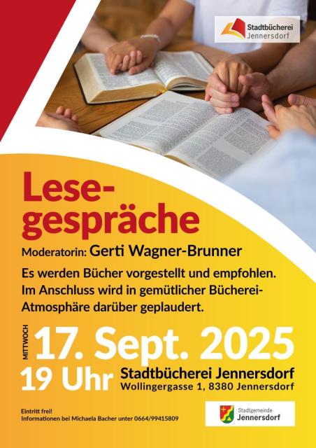 3. Lesegespräche 17 09 2025 Plakat